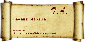 Tavasz Albina névjegykártya